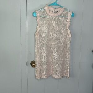 ⭐️3/$25⭐️ Who What Wear Cream Lace Top